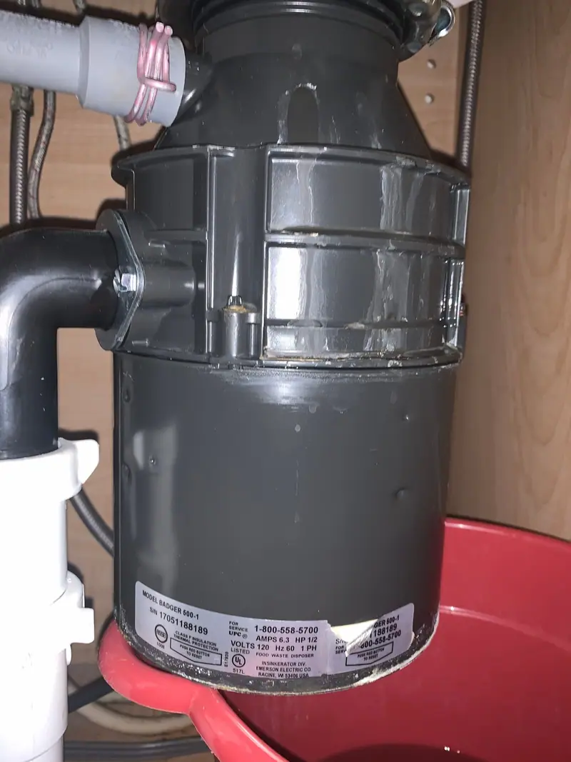 New garbage disposal under the sink