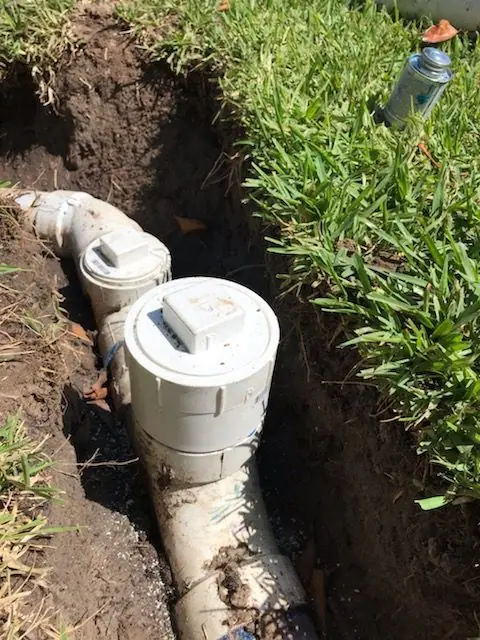 Cleanouts on a new yard drain line