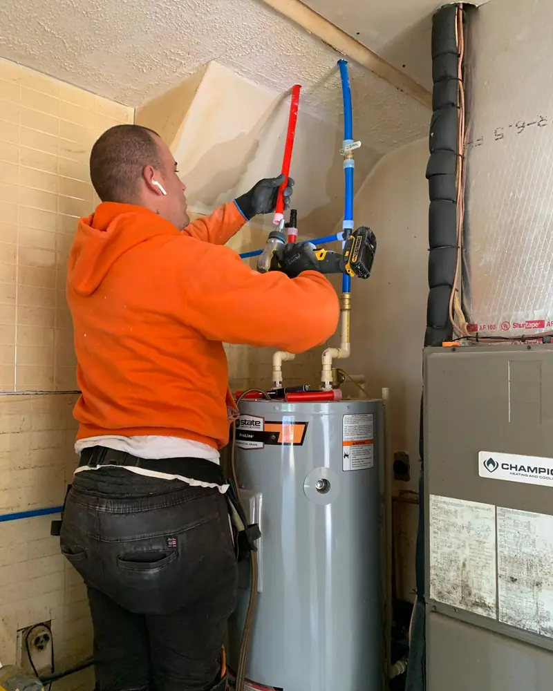 Running new PEX supply lines at the water heater